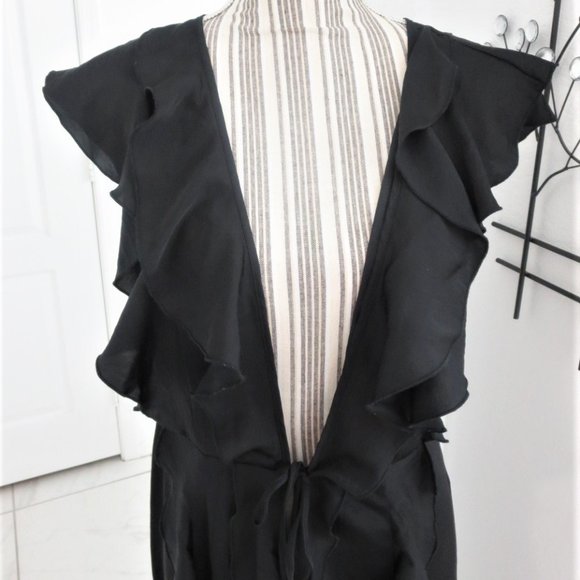 Victoria's Secret Black Ruffle Robe - Picture 5 of 14